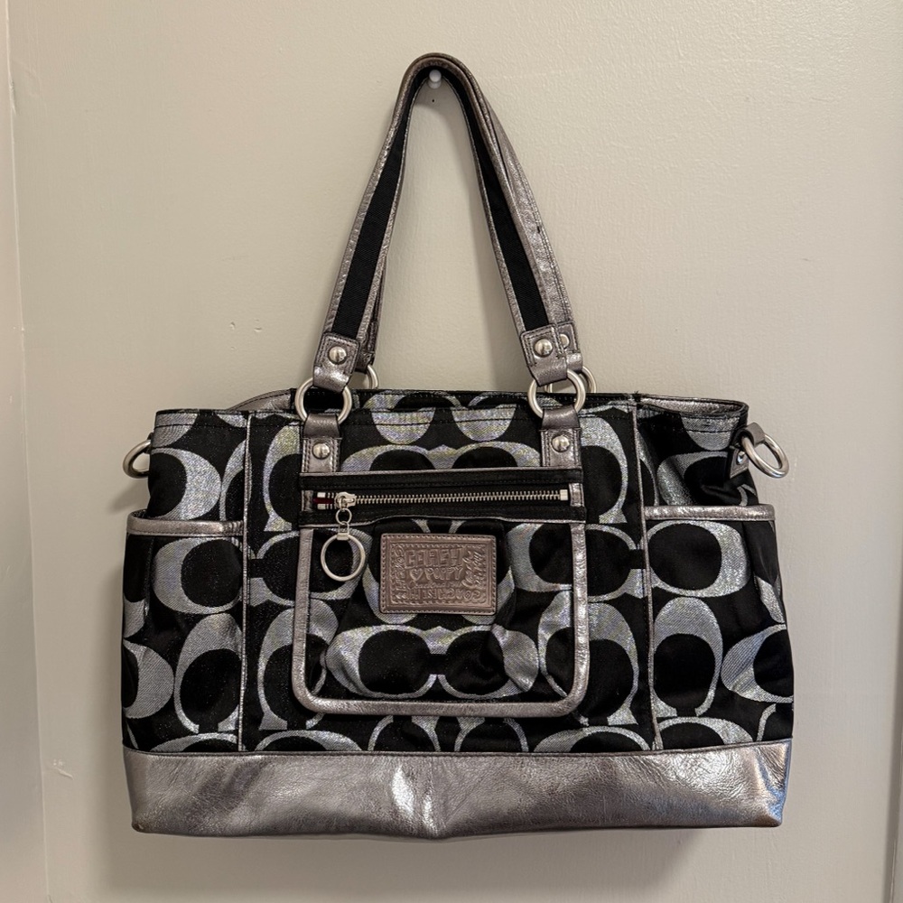 Coach Poppy Signature Lurex Book Tote – 14437
